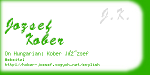 jozsef kober business card